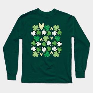 Shamrocks & Love - Saint Patrick’s Day Pattern Long Sleeve T-Shirt